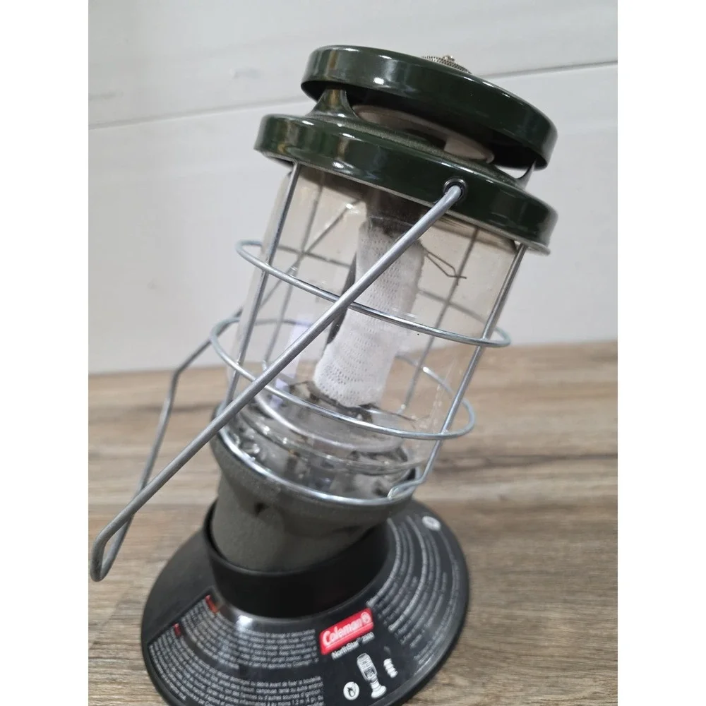 Coleman North Star 2500 Propane Lantern Green with Stand Vintage Year 2000